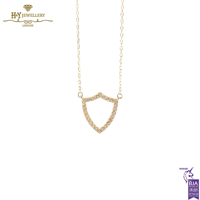 Armour Diamond Necklace Yellow Gold - 0.23ct-0