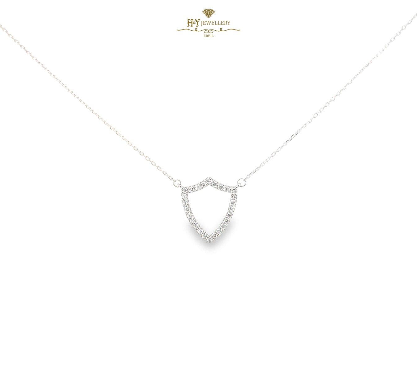 Armour Diamond Necklace White Gold - 0.23ct-11391