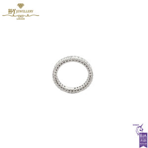 White Gold Baguette Cut Diamond Full Eternity Ring - 2.19ct-15441