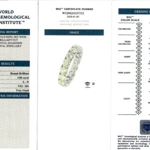 White Gold Brilliant Cut Diamond Full Eternity Ring - 4.86ct-11524