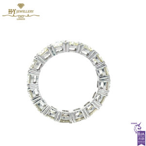 White Gold Brilliant Cut Diamond Full Eternity Ring - 4.86ct-15495