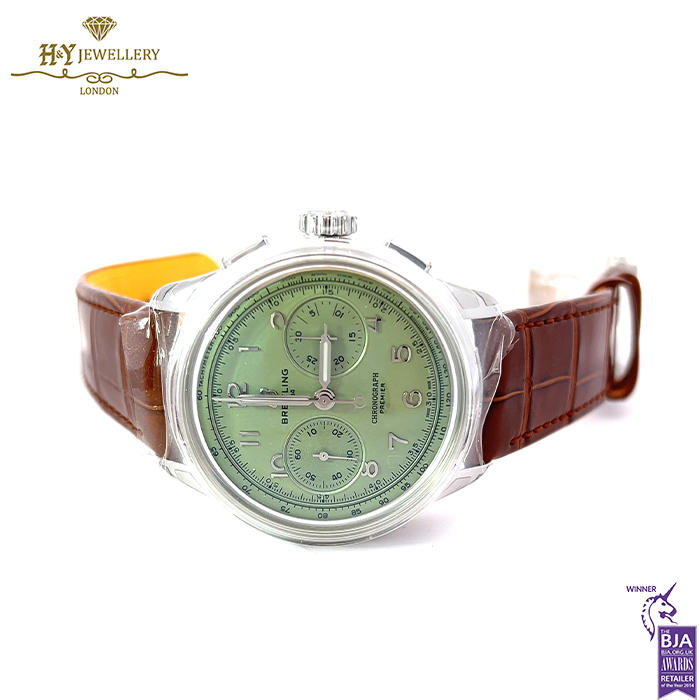Breitling Premier B09 Chronograph Pistachio Green Stainless Steel - ref AB0930D31L1P1-15586