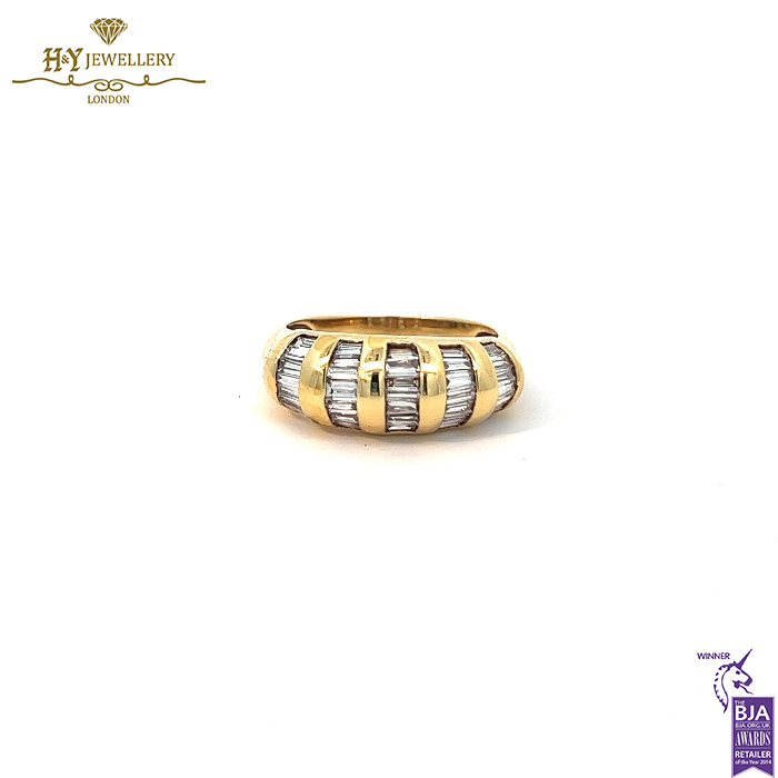 Yellow Gold Baguette Cut Diamond Ring - 1.05ct-0