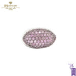 White Gold Brilliant Cut Diamond & Amethyst Ring - 2.69ct-0