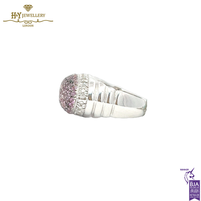 White Gold Brilliant Cut Diamond & Amethyst Ring - 2.69ct-15452