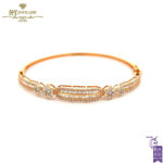 Rose Gold Mix Cut Diamond Bangle - 1.75ct-0