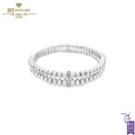 White Gold Brilliant Cut Diamond Bracelet - 0.25ct-0