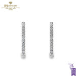White Gold Brilliant Cut Diamond Earrings - 0.31ct-0