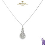 White Gold Brilliant Cut Diamond Pendant - 0.41ct-0