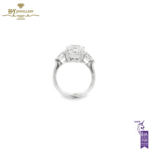 White Gold Cushion & Pear Cut Diamond Ring - 5.84ct-15475