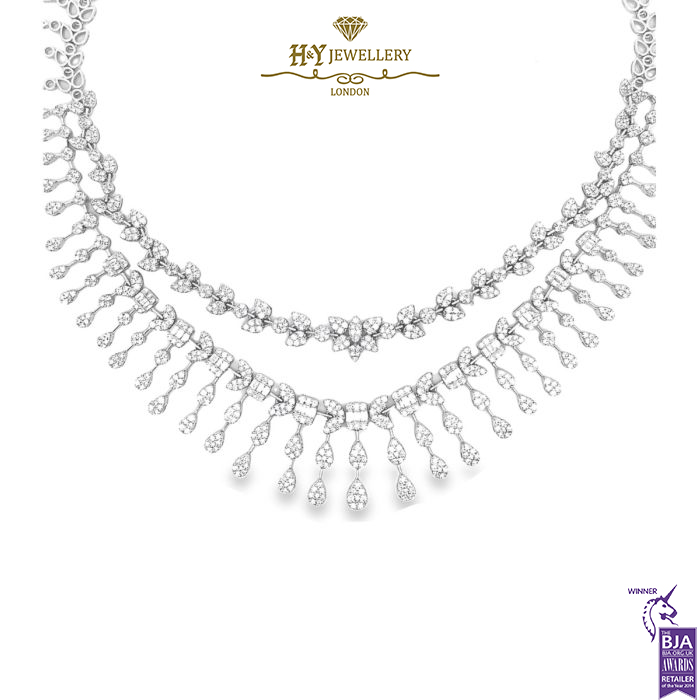 White Gold Mix Cut Diamond Set - 15.34ct-0