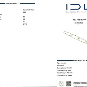 White Gold Flower Design Marquise Cut Diamond Bracelet - 0.86ct-12411