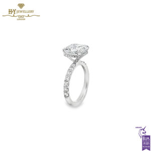 White Gold Square & Round Cut Diamond Ring - 6.21ct-14388