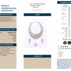 White Gold Cultured Pearl with Brilliant Cut Diamond Set - 103.59ct-12532