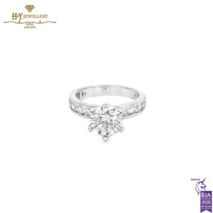 White Gold Brilliant Cut Diamond Ring - 2.75ct-0