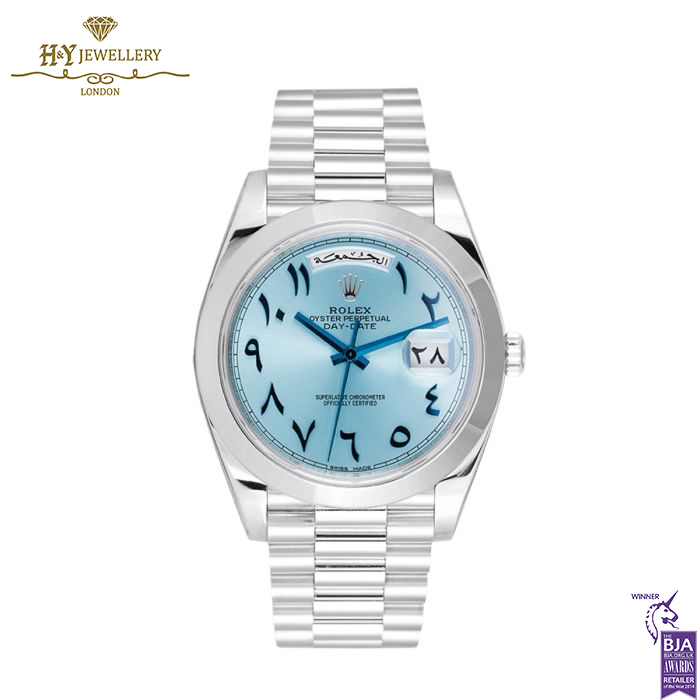 Rolex Day-Date Platinum Arabic Numerals { DISCONTINUED } - ref 228206-0