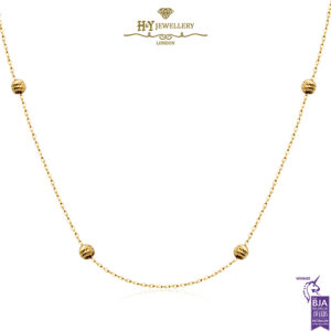 Yellow Gold Droplet Necklace -16924