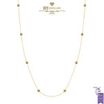 Yellow Gold Droplet Necklace -0