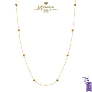 Yellow Gold Droplet Necklace -0