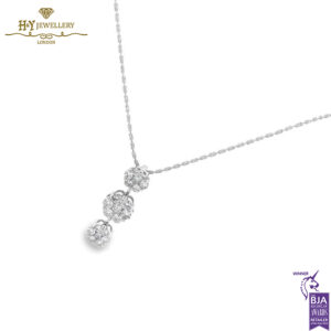 White Gold Round Brilliant Cut Diamond Pendant - 2.00ct-15427