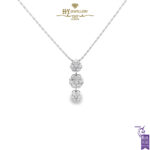 White Gold Round Brilliant Cut Diamond Pendant - 2.00ct-0
