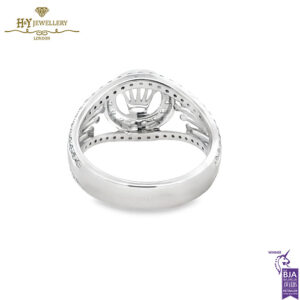 White Gold Rolex Design Round Cut Diamond Ring - 0.62ct-14807