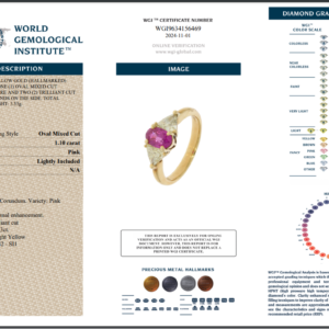Yellow Gold Oval Mixed Cut Natural Sapphire & Trilliant Light Yellow Diamond Ring Cut - 1.10ct-14639