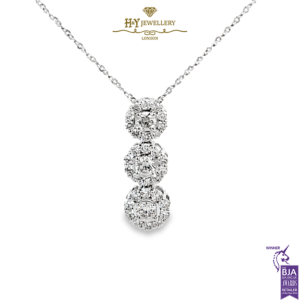 White Gold Pendant Round Brilliant - 1.00ct-0