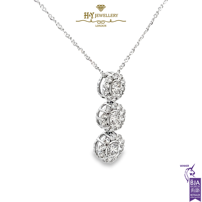 White Gold Pendant Round Brilliant - 1.00ct-14599