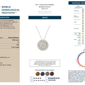 White Gold Pendant Round Cut - 0.90ct-17014