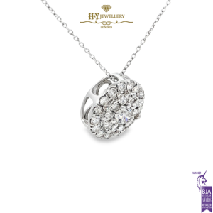 White Gold Pendant Round Cut - 0.90ct-14601