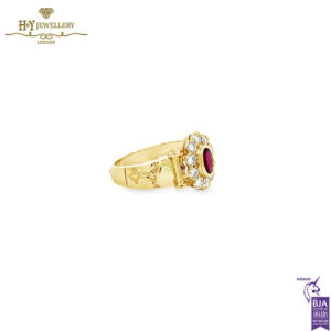 Oval Mixed Ruby Cut & Diamond Ring - 0.70ct-14663