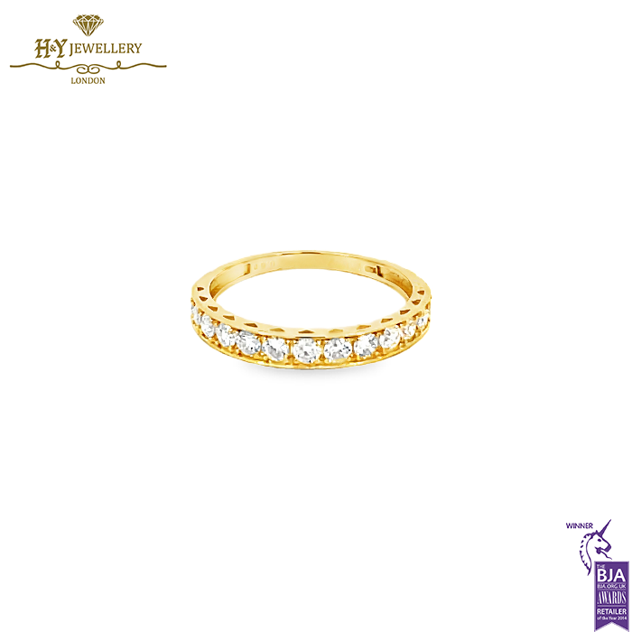 Yellow Gold Round Eternity Ring - 0.50ct-0