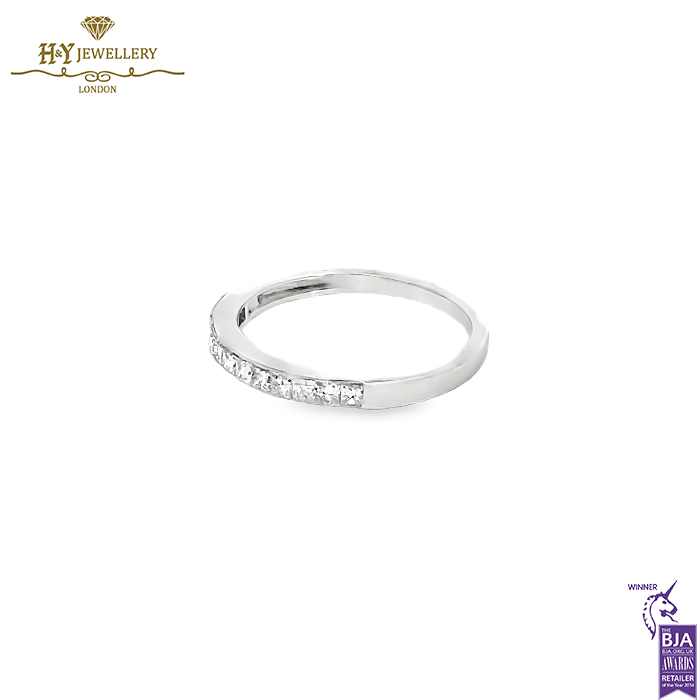 White Gold Princess Cut Diamond Ring - 0.40ct-14557