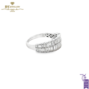 White Gold Baguette Diamond Ring - 0.73ct-14621