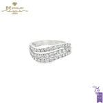 White Gold Round Brilliant Diamond Ring - 0.65ct-0