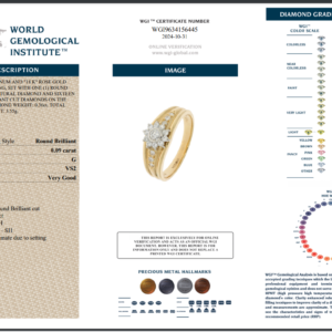 Platinum & Rose Gold Brilliant Cut Diamond Ring - 0.29ct-14628