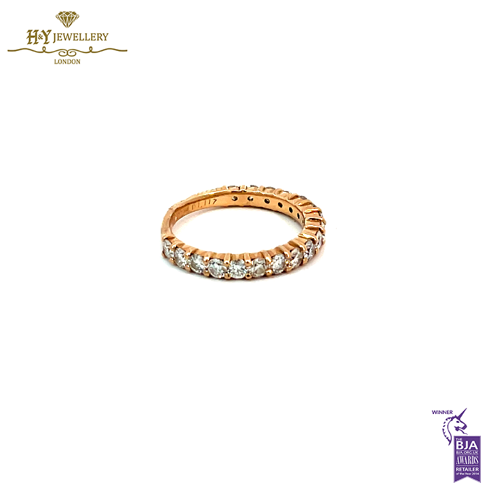 Rose Gold Round Brilliant Cut Diamond Ring - 1.11ct-14565