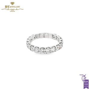 White Gold Round Cut Eternity Ring - 2.00ct-0