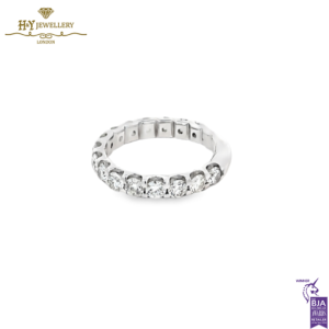White Gold Round Cut Eternity Ring - 2.00ct-14569