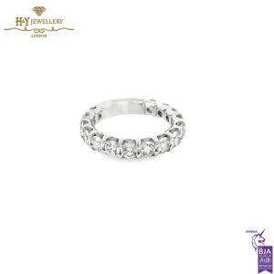 White Gold Round Cut Eternity Ring - 3.00ct-0