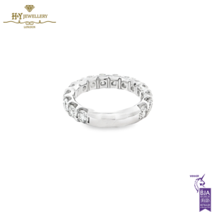 White Gold Round Cut Eternity Ring - 3.00ct-14573