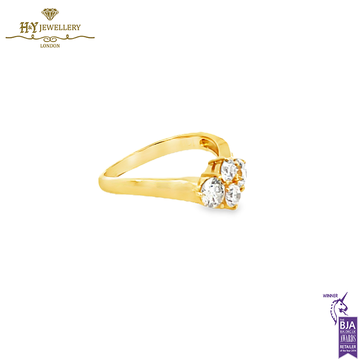 Yellow Gold Round Cut Diamond Ring - 1.00ct-14575