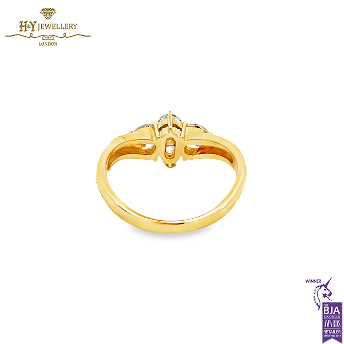 Yellow Gold Round Cut Diamond Ring - 1.00ct-14577