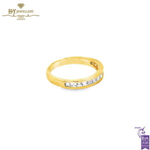 Yellow Gold Set with Carre Cut Ring - 0.55ct-14654