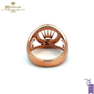 Rolex Design Round Cut Diamond Mens Ring Rose Gold - 0.67ct-14799