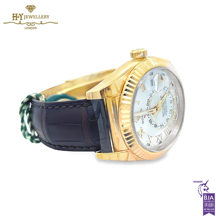 Rolex Sky Dweller Sliver Dial Yellow Gold - Ref 326168-15114