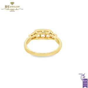 Yellow Gold Princess Diamond & Baguette Tapered Diamond Cut Ring - 1.14ct-14958
