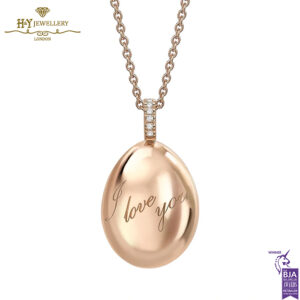 Fabergé Essence Rose Gold I Love You Egg Pendant-0