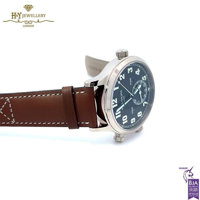 Patek Philippe Complications Calatrava Pilot Time White Gold {DISCONTINUED} - ref 5524G-001-15239
